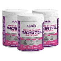 PACK 3 MYO & D-CHIRO INOSITOL 450G EDENIS HEALTH